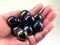 JUPITER Purple/Spots Iridescent Glass Marbles 22mm (7/8 inch) SHOOTER Taw (Lot of 10)